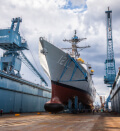 DDG 120 on BIW drydock