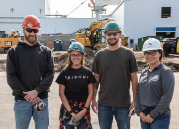 Employees attend ribbon cutting of Kitting Terminal