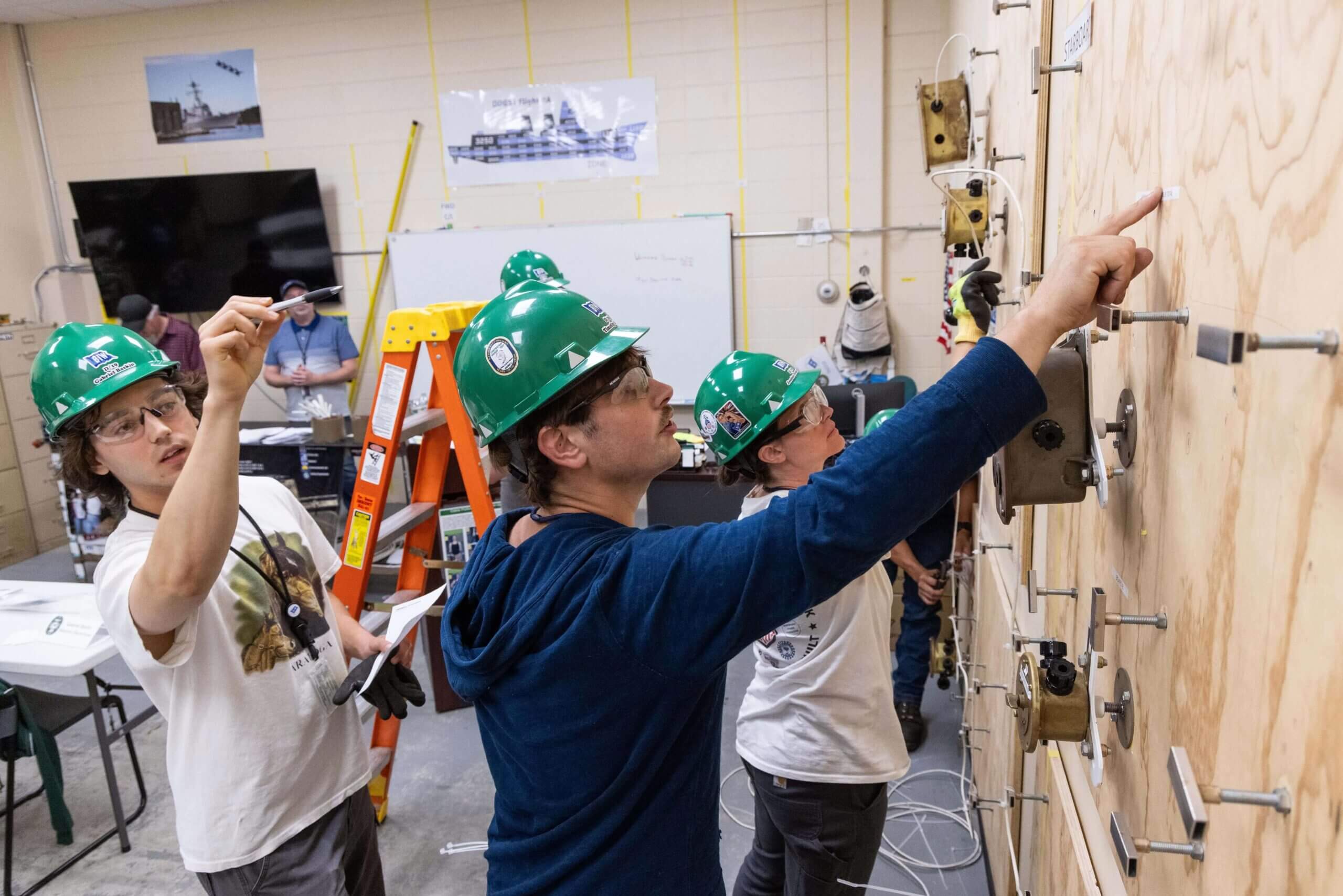 Electricians train for their job at BIW